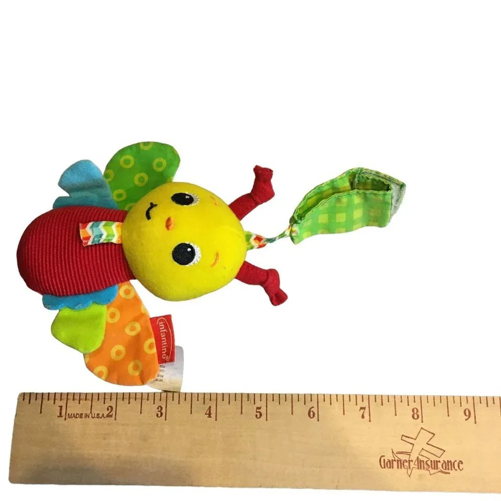 Infantino Butterfly Move and Soothe Hanging Chime Pal Teething Sensory Plush Toy